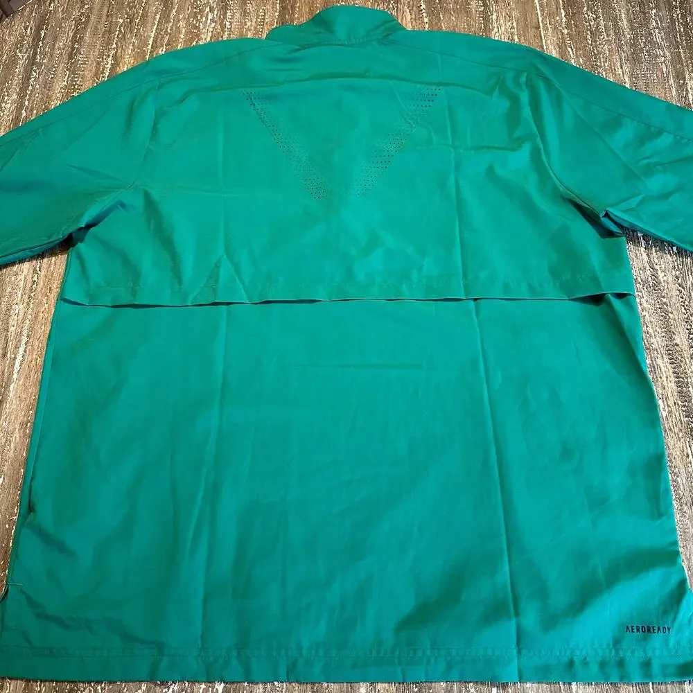 Adidas Dallas Stars NHL 1/4 Zip Pullover Windbreaker Jacket Green Men’s Size L